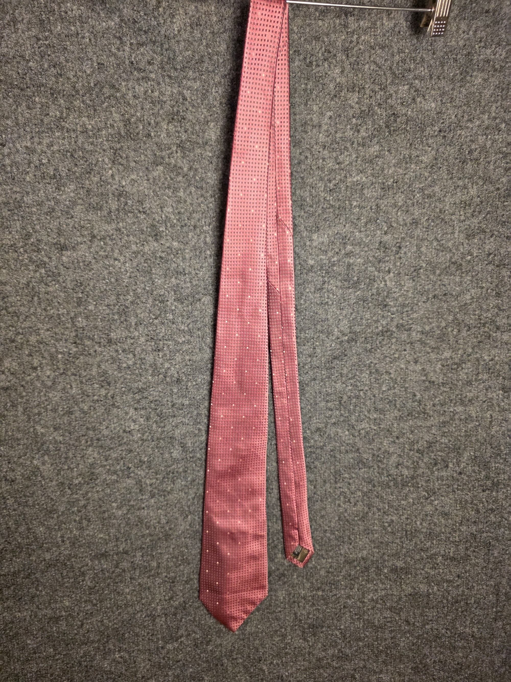 Calvin Klein Pink Geometric Silk Tie Mens Necktie Made USA
